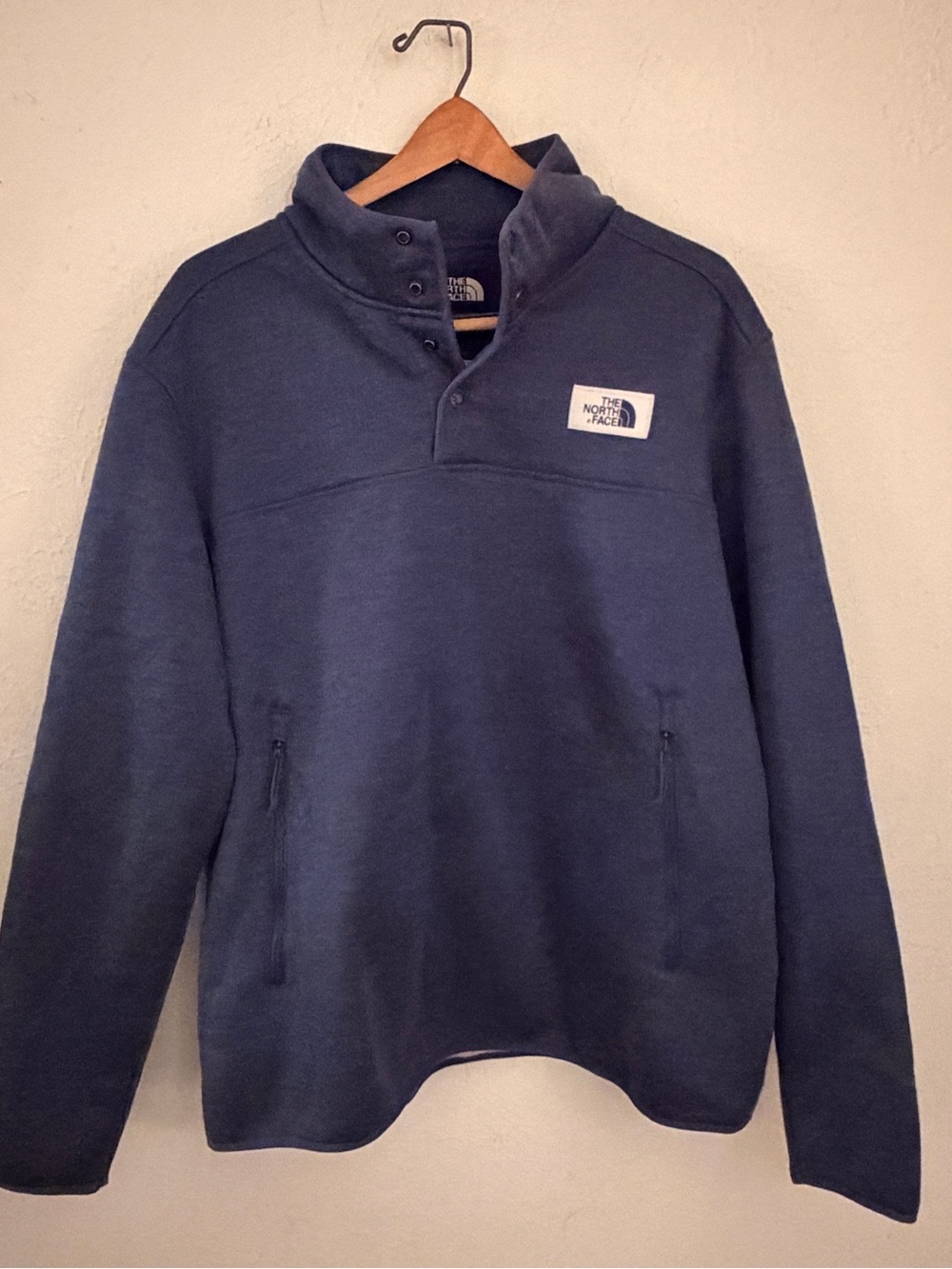 The North Face Men’s Navy Snap-Neck Fleece Pullover